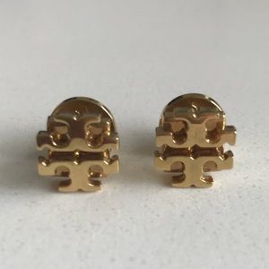 Tory Burch gold logo earrings!